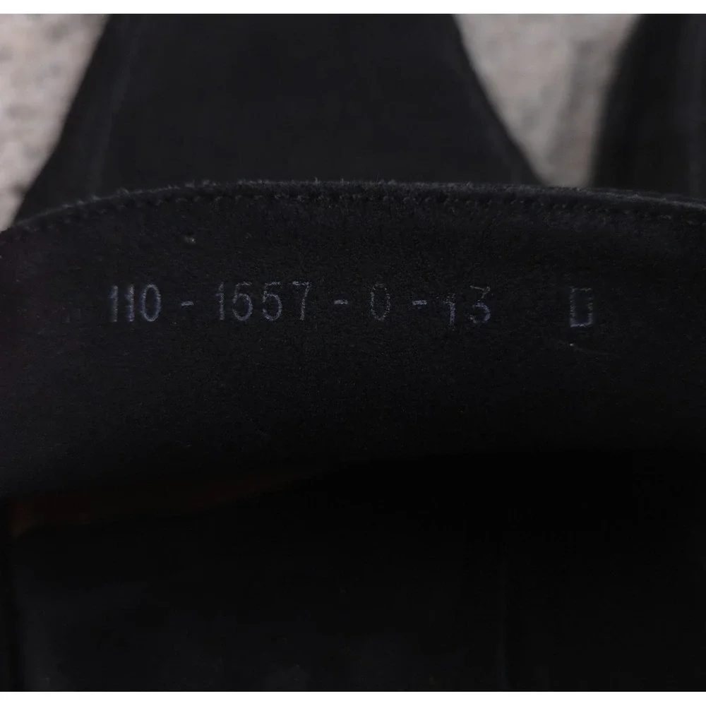 Gucci Loafers Mens Size 13D 13.5 US Shoes Slip On Suede Logo Black Square Toe